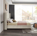 Barolo Cream Velvet Queen Bed - Furniture Stars (Chicago, IL)