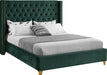 Barolo Green Velvet Queen Bed - Furniture Stars (Chicago, IL)