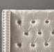Barolo Cream Velvet Twin Bed - Furniture Stars (Chicago, IL)