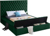 Bliss Green Velvet Queen Bed (3 Boxes) - Furniture Stars (Chicago, IL)