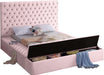 Bliss Pink Velvet King Bed (3 Boxes) - Furniture Stars (Chicago, IL)