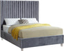 Candace Grey Velvet Queen Bed - Furniture Stars (Chicago, IL)