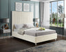 Candace Cream Velvet King Bed - Furniture Stars (Chicago, IL)