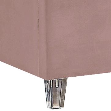 Candace Pink Velvet Twin Bed - Furniture Stars (Chicago, IL)