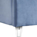 Candace Sky Blue Velvet Twin Bed - Furniture Stars (Chicago, IL)
