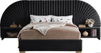 Cleo Black Velvet Queen Bed (3 Boxes) - Furniture Stars (Chicago, IL)