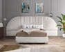 Cleo Cream Velvet Queen Bed (3 Boxes) - Furniture Stars (Chicago, IL)