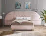 Cleo Pink Velvet Queen Bed (3 Boxes) - Furniture Stars (Chicago, IL)
