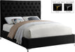 Cruz Black Velvet Queen Bed - Furniture Stars (Chicago, IL)