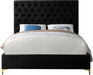 Cruz Black Velvet King Bed - Furniture Stars (Chicago, IL)