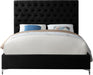 Cruz Black Velvet Queen Bed - Furniture Stars (Chicago, IL)