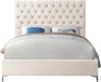 Cruz Cream Velvet Queen Bed - Furniture Stars (Chicago, IL)