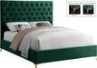 Cruz Green Velvet Queen Bed - Furniture Stars (Chicago, IL)