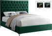 Cruz Green Velvet Queen Bed - Furniture Stars (Chicago, IL)