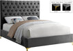Cruz Grey Velvet Queen Bed - Furniture Stars (Chicago, IL)