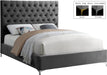 Cruz Grey Velvet Queen Bed - Furniture Stars (Chicago, IL)