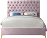 Cruz Pink Velvet King Bed - Furniture Stars (Chicago, IL)