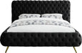 Delano Black Velvet Queen Bed - Furniture Stars (Chicago, IL)