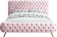 Delano Pink Velvet Queen Bed - Furniture Stars (Chicago, IL)