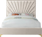 Eclipse Cream Velvet Queen Bed - Furniture Stars (Chicago, IL)