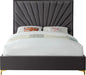Eclipse Grey Velvet King Bed - Furniture Stars (Chicago, IL)