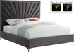 Eclipse Grey Velvet King Bed - Furniture Stars (Chicago, IL)