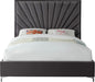 Eclipse Grey Velvet King Bed - Furniture Stars (Chicago, IL)