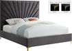 Eclipse Grey Velvet King Bed - Furniture Stars (Chicago, IL)
