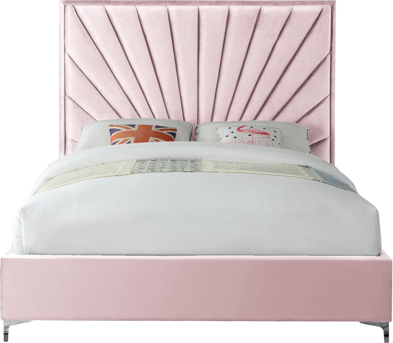 Eclipse Pink Velvet King Bed - Furniture Stars (Chicago, IL)