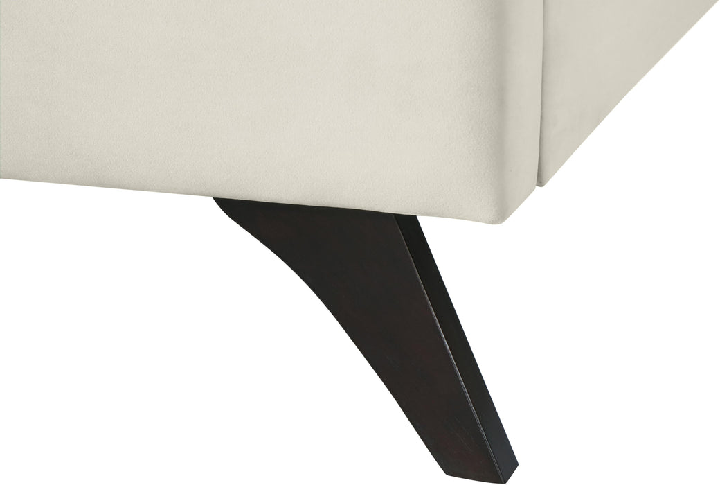 Elly Cream Velvet Queen Bed - Furniture Stars (Chicago, IL)