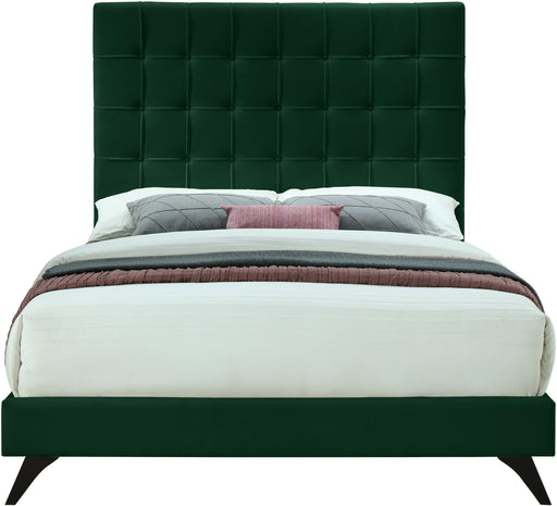 Elly Green Velvet King Bed - Furniture Stars (Chicago, IL)