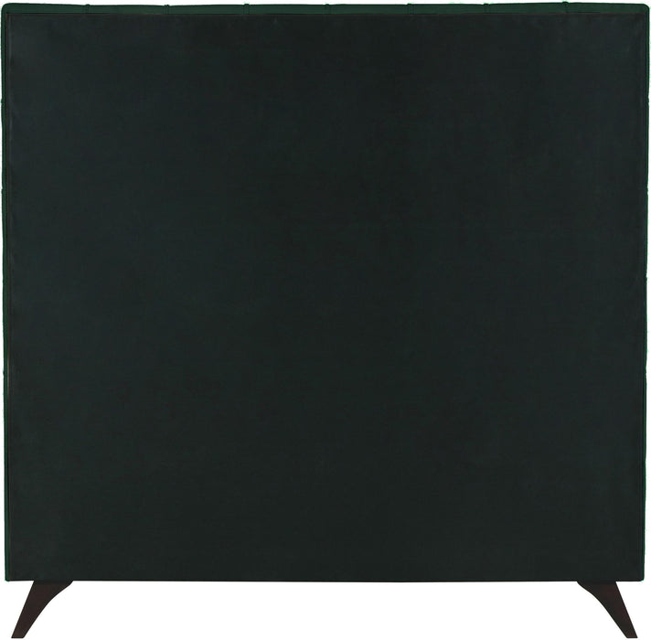 Elly Green Velvet King Bed - Furniture Stars (Chicago, IL)