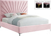 Eclipse Pink Velvet King Bed - Furniture Stars (Chicago, IL)
