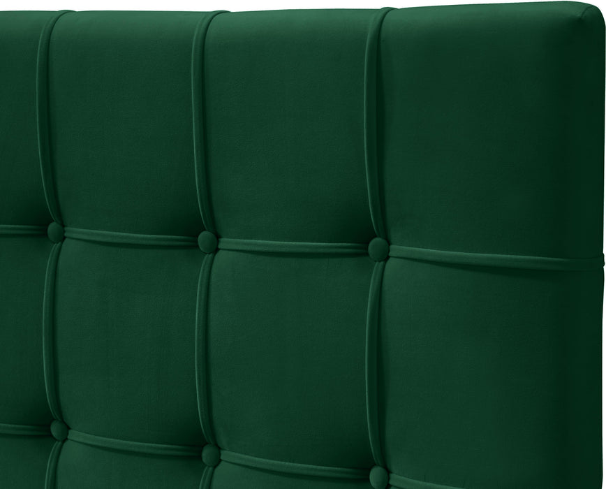 Elly Green Velvet King Bed - Furniture Stars (Chicago, IL)
