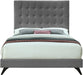 Elly Grey Velvet King Bed - Furniture Stars (Chicago, IL)