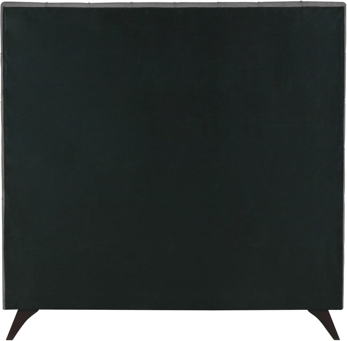 Elly Grey Velvet King Bed - Furniture Stars (Chicago, IL)