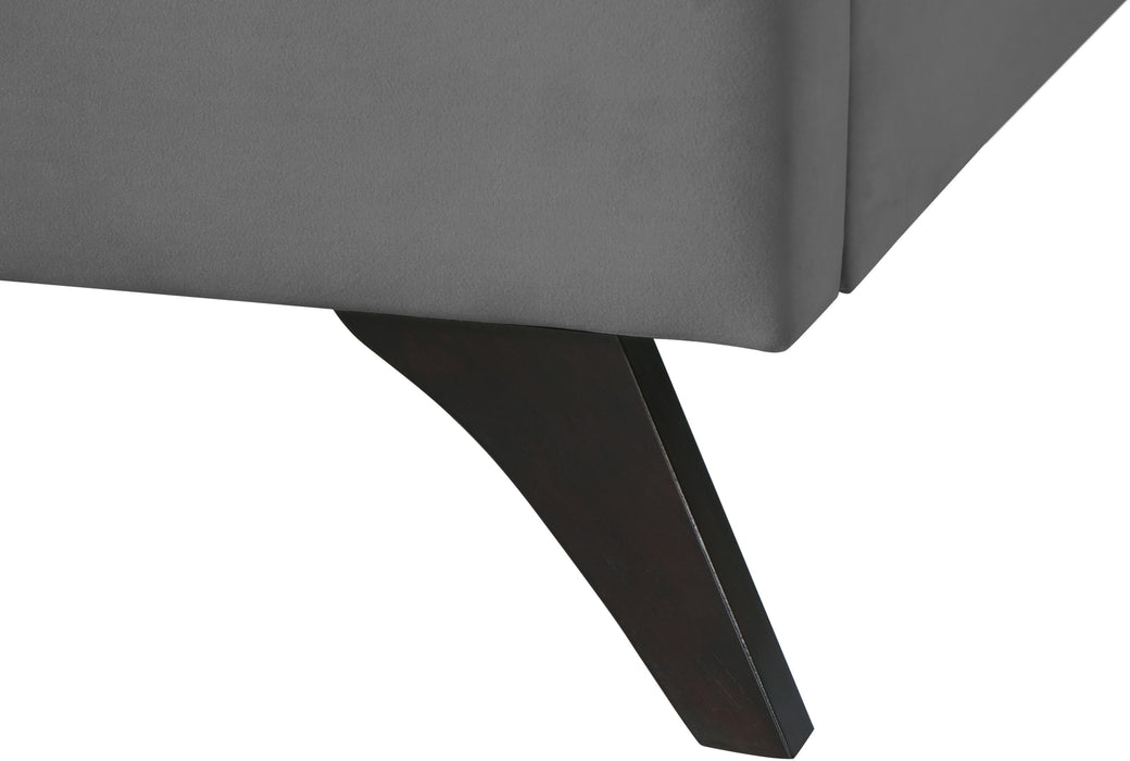 Elly Grey Velvet King Bed - Furniture Stars (Chicago, IL)