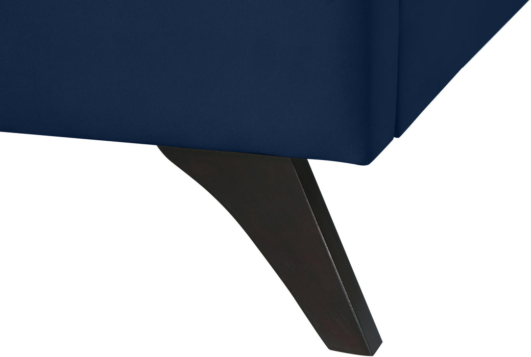 Elly Navy Velvet King Bed - Furniture Stars (Chicago, IL)