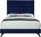 Elly Navy Velvet King Bed - Furniture Stars (Chicago, IL)