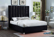 Enzo Black Velvet King Bed - Furniture Stars (Chicago, IL)