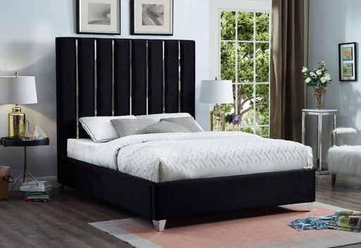 Enzo Black Velvet King Bed - Furniture Stars (Chicago, IL)