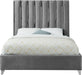 Enzo Grey Velvet King Bed - Furniture Stars (Chicago, IL)