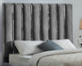 Enzo Grey Velvet King Bed - Furniture Stars (Chicago, IL)