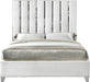 Enzo White Velvet Queen Bed - Furniture Stars (Chicago, IL)