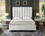 Enzo White Velvet Full Bed - Furniture Stars (Chicago, IL)