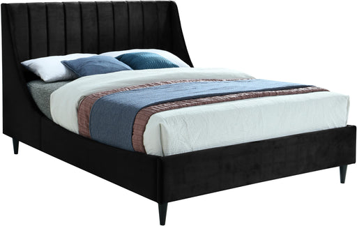 Eva Black Velvet Queen Bed - Furniture Stars (Chicago, IL)