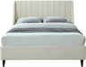 Eva Cream Velvet Queen Bed - Furniture Stars (Chicago, IL)