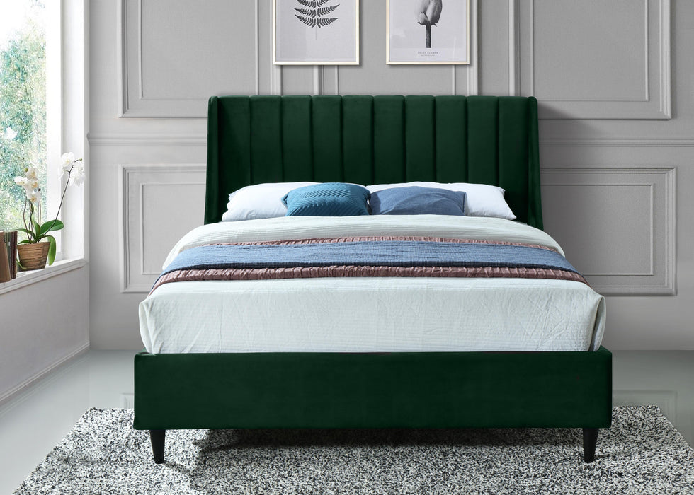 Eva Green Velvet King Bed - Furniture Stars (Chicago, IL)