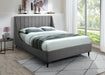 Eva Grey Velvet King Bed - Furniture Stars (Chicago, IL)