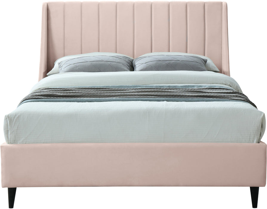 Eva Pink Velvet King Bed - Furniture Stars (Chicago, IL)